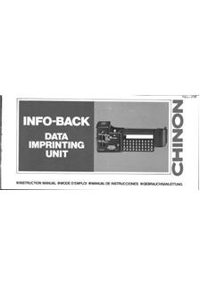 Chinon CM 4 manual. Camera Instructions.